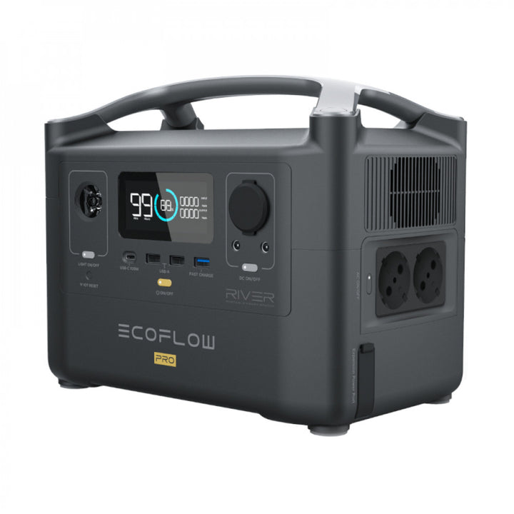EcoFlow RIVER Pro Portable Power Station - 720Wh Battery / 600W Output / 200W Solar - International Socket
