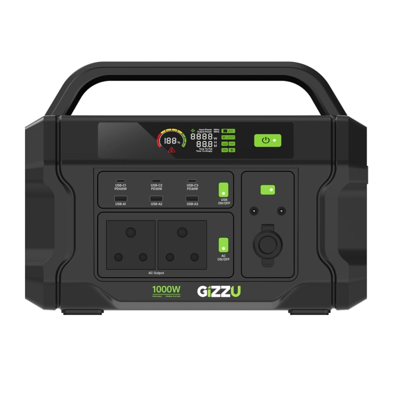 Gizzu Challenger Pro 1120Wh/1000W UPS Power Station
