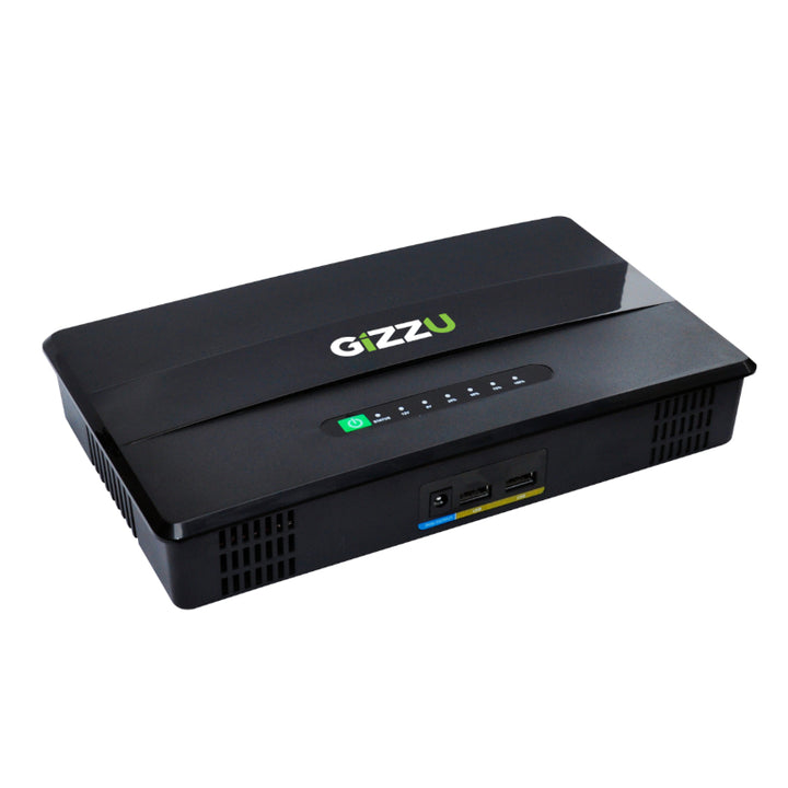 GIZZU 100W 46Wh 14400mAh Mini POE DC UPS - Black (LifePO4)