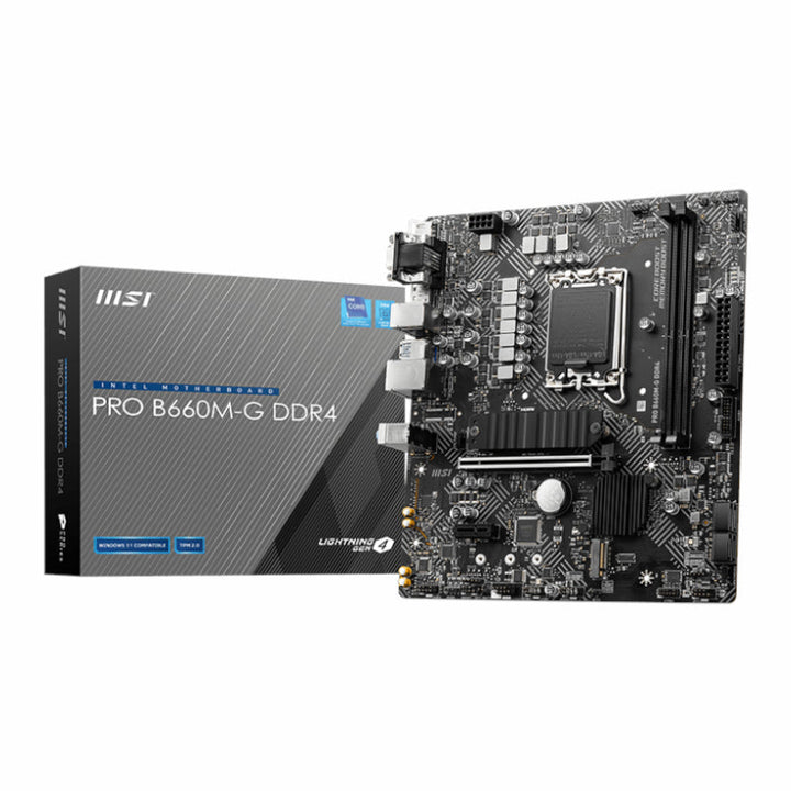 MSI Pro B660M-G DDR4 Intel LGA1700 mATX Motherboard (PROB660M-GDDR4)