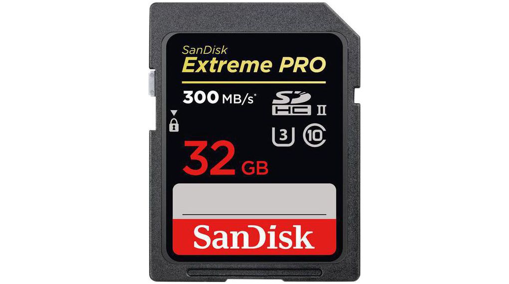 SANDISK EXTREME PRO 32GB SDHC MEMORY CARD UP TO 300MBS. UHS II. CLASS 10. U3