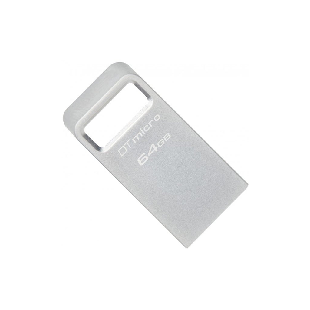 Kingston DataTraveler Micro 64GB USB 3.2 Gen 1 Type-A Metallic USB Flash Drive (DTMC3G2/64GB)