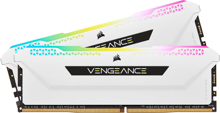 Corsair Vengeance RGB Pro SL 16GB (2x8GB) DDR4-3200MHz CL16 1.35V White Desktop Memory (CMH16GX4M2E3200C16W)