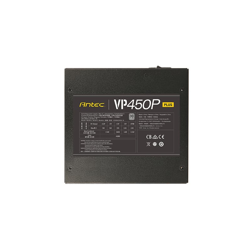 Antec VP450P Value Power Plus 450W 80 Plus 230V EU Non-Modular Black ATX Desktop Power Supply