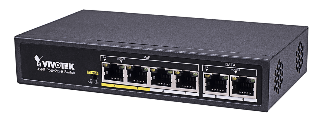 Vivotek 4 Port Unmanaged Switch Fast Ethernet PoE (AW-FET-060C-065)