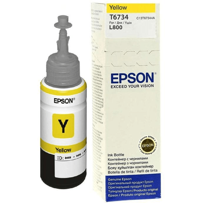 Ink Bottles Yellow 70ml EcoTank L800 /810 / 850 / 1800 Epson.