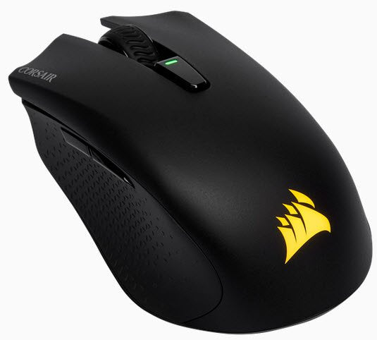 Corsair HARPOON RGB WIRELESS Gaming Mouse; 10;000 DPI; 2.4GHz SLIPSTREAM; Rechargeable Lithium-Polymer; Black