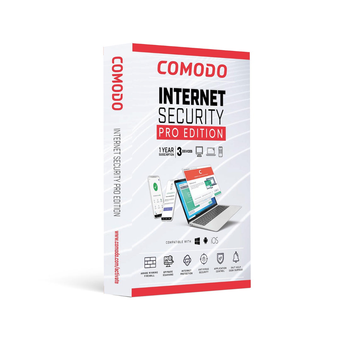 Comodo Pro 1 User 3 Devices Internet Security 12 Months Retail Box Version (COM-RB-3-12)