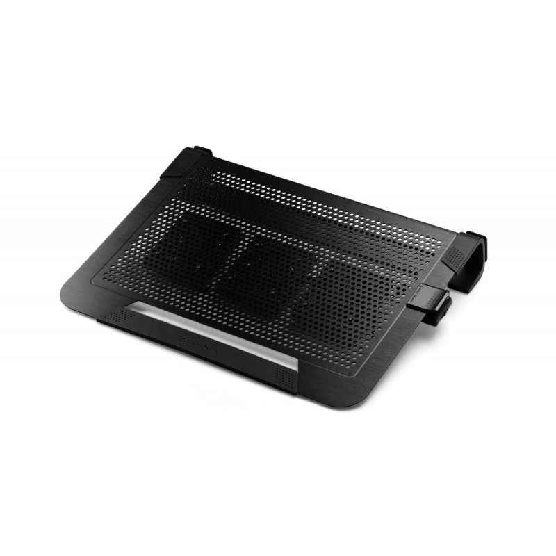 Cooler Master NotePal U3 PLUS 19'' Notebook Cooling Stand; Black  Aluminum; 3 x 80mm Fans; Ergonomic design; Turns into Carry Ca