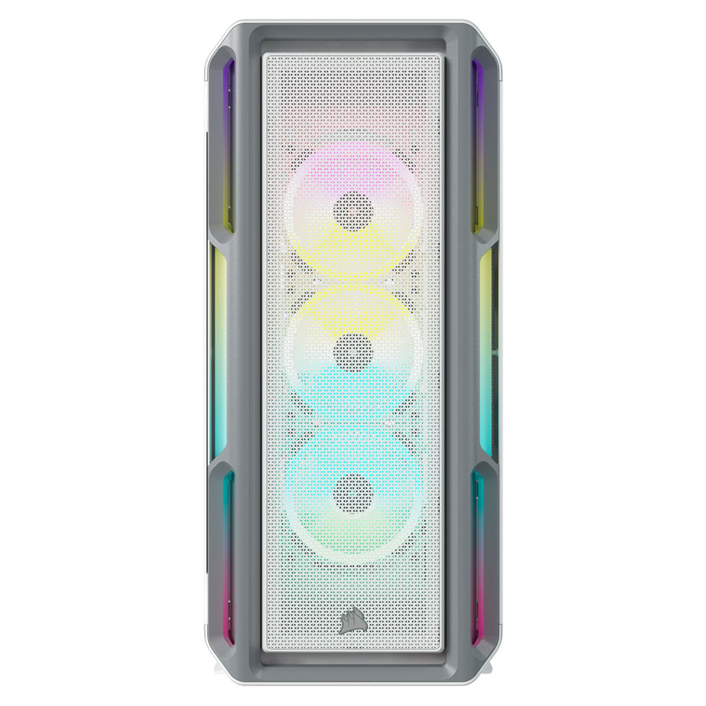 美品】 Corsair CC-9011231-WW iCUE 5000T RGB Mid Tower Smart Case White 