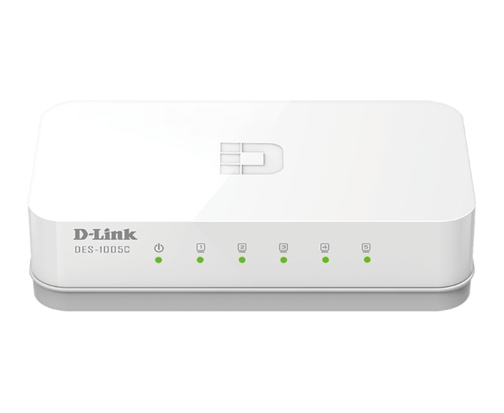 D-Link 5 Port 10/100 Mbps Unmanaged Desktop Switch (DES-1005C)