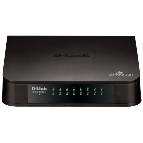D-Link 16 Port Fast Ethernet 10/100 Unmanaged Desktop Switch (DES-1016A)
