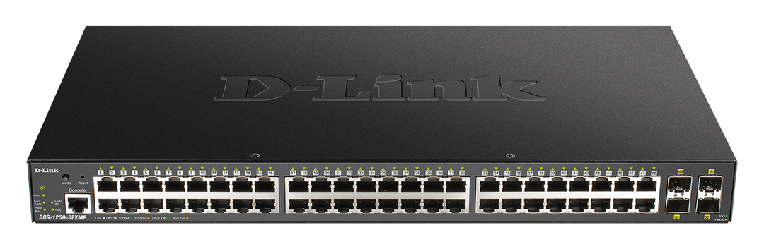 D-Link 52 Port 10-Gigabit Smart Managed PoE Switch (DGS-1250-52XMP)