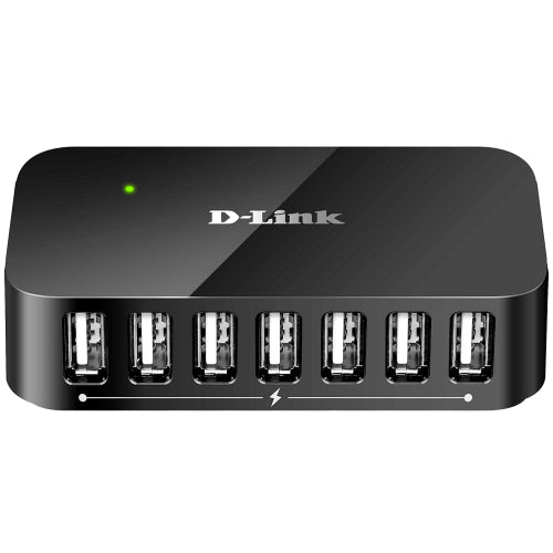 D-Link USB 2.0 Type-B 480 Mbit/s - Black (DUB-H7)