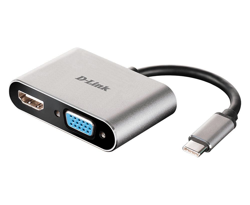 USB-C to HDMI/VGA Adapter; HDMI Port (3840 x 2160 or 4096 x 2160 pixels @ 30 Hz); VGA Port (1920 x 1080 or 1280 x 720 pixels @ 6