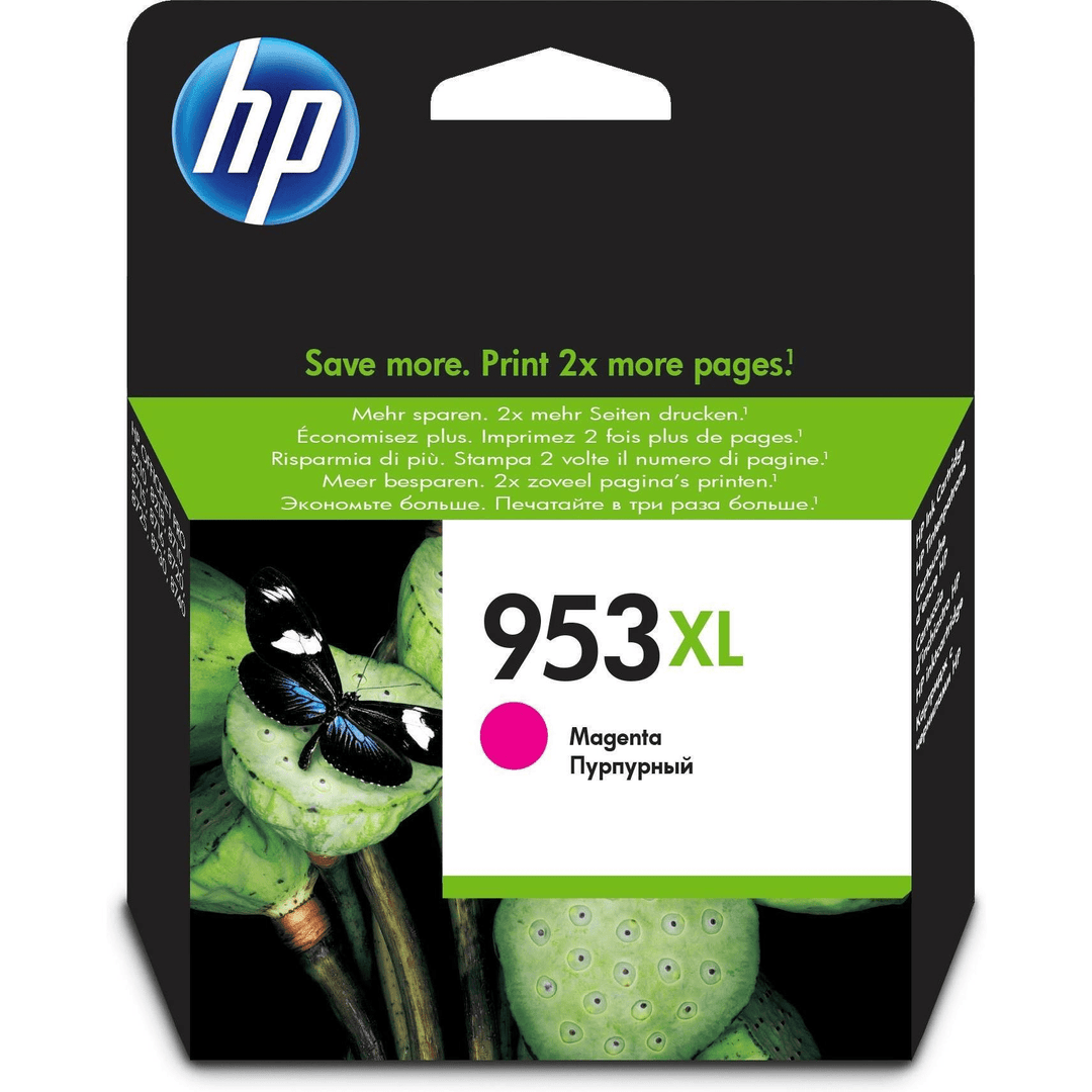 HP 953XL High Yield Magenta Original Ink Cartridge;~1;600 pages. (HP OfficeJet Pro 8710 /  8720 /  8725 / 8730 / 8740).