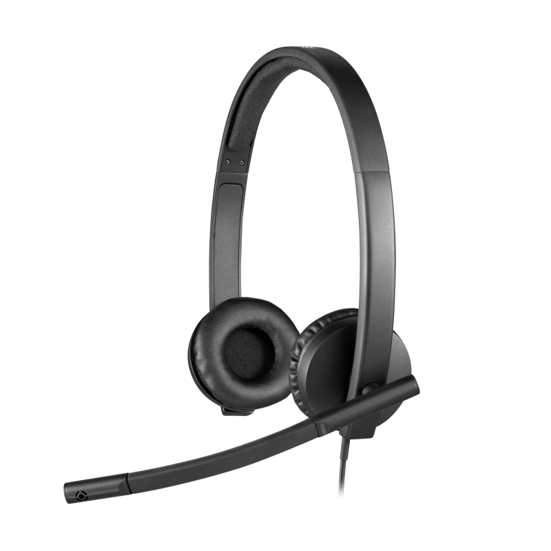 Logitech H570E USB Mono Headset / Noise-Cancelling Mic - Black