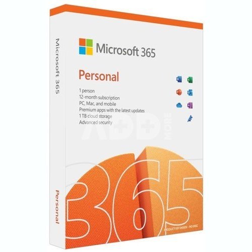 Microsoft FPP-M365-PERSONAL Office 365 Personal Edition | 1 User | 1 Year - Full Packaged Product
