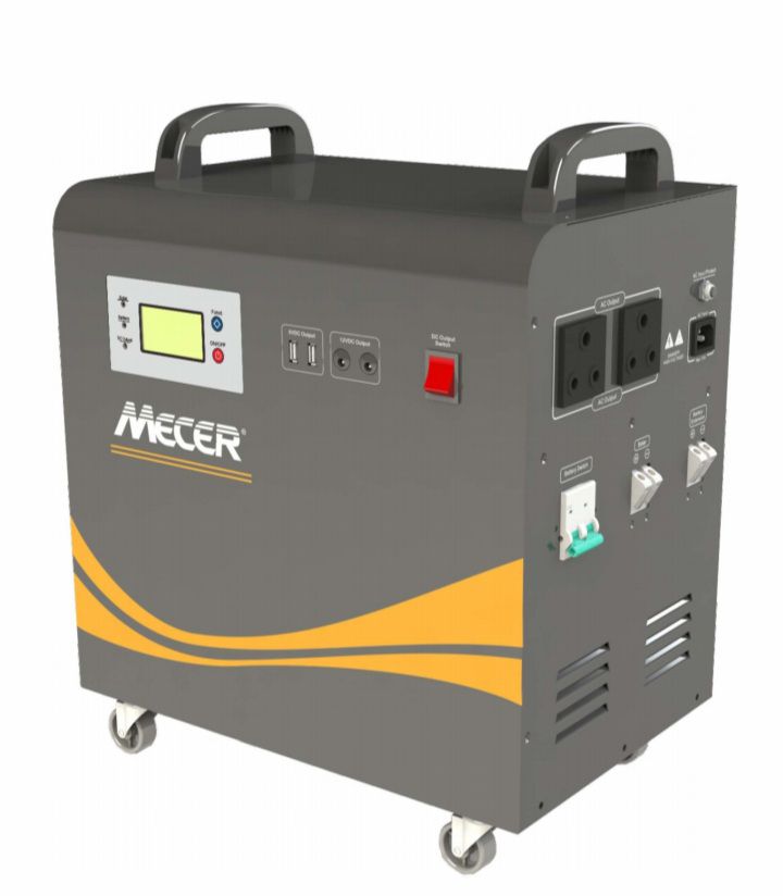 Mecer 1kVA 1000VA/1000W 12V Inverter Trolley with 360W Solar Charge Controller - Includes 1x 100Ah Battery (SOL-I-BB-M1)