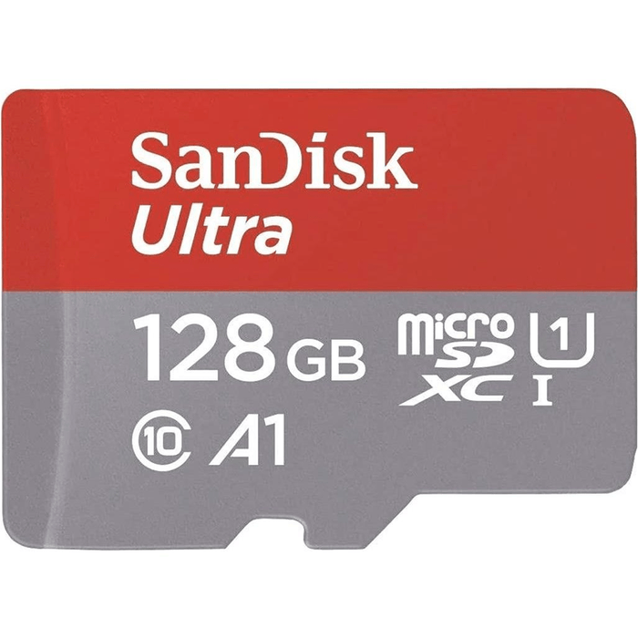 SanDisk Ultra Memory Card 128GB MicroSDXC UHS-I Class 10 (SDSQUAB-128G-GN6MN)