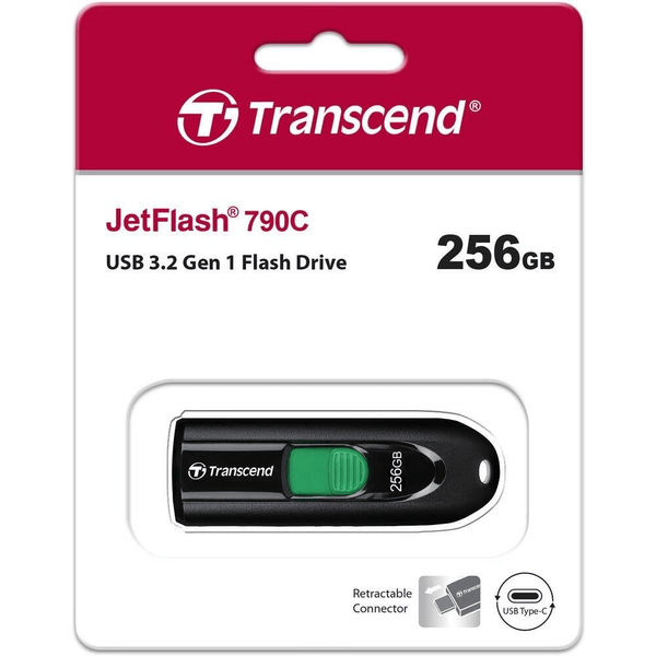 Transcend JetFlash 790C 256GB USB Type-C Flash Drive (TS256GJF790C)