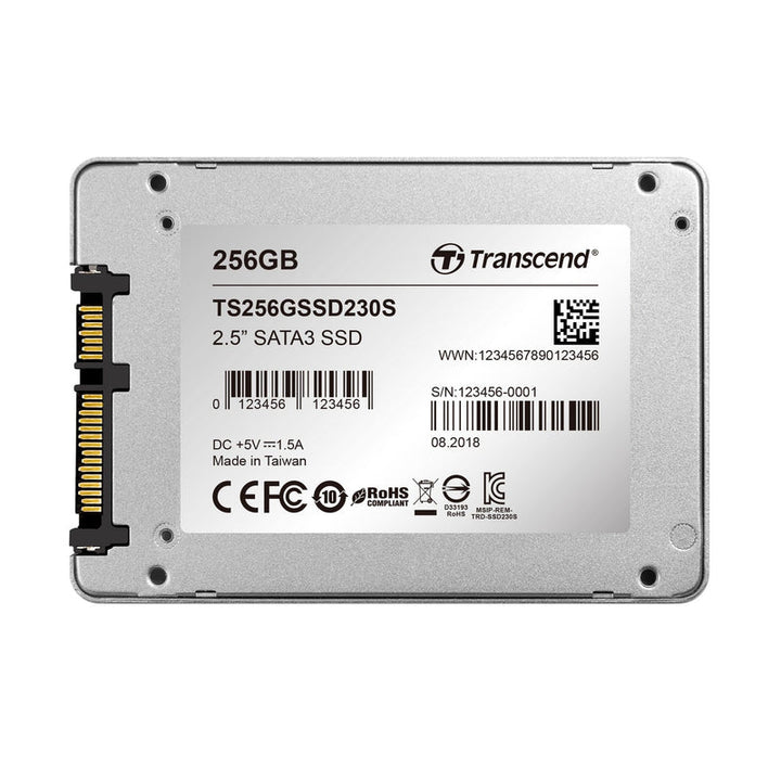 Transcend 230S 2.5" 256GB Serial ATA III 3D NAND Internal SSD (TS256GSSD230S)