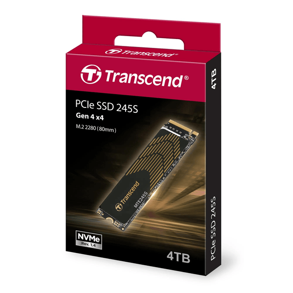Transcend SSD 245S 4TB M.2 2280 PCIe 4.0 NVMe Solid State Drive (TS4TMTE245S)