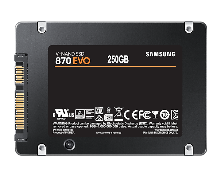 Samsung 870 Evo 2.5" 250GB Serial ATA III Internal SSD (MZ-77E250BW)